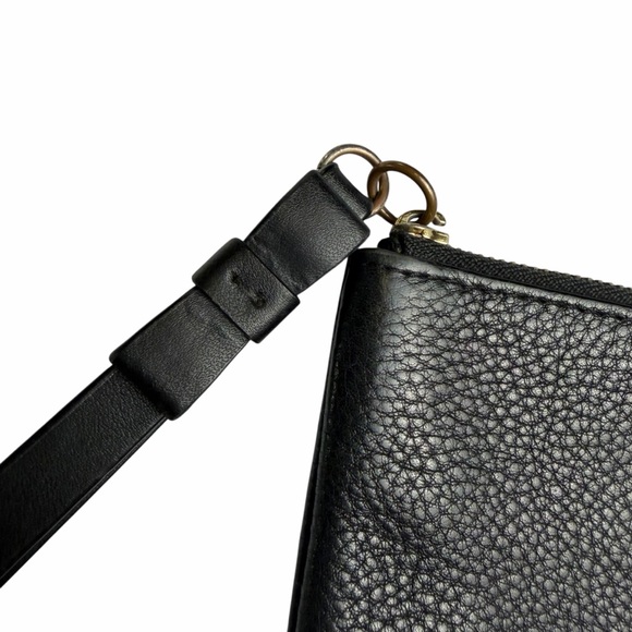 Kate Spade Black Leather Zipper Wristlet purse - Picture 3 of 7